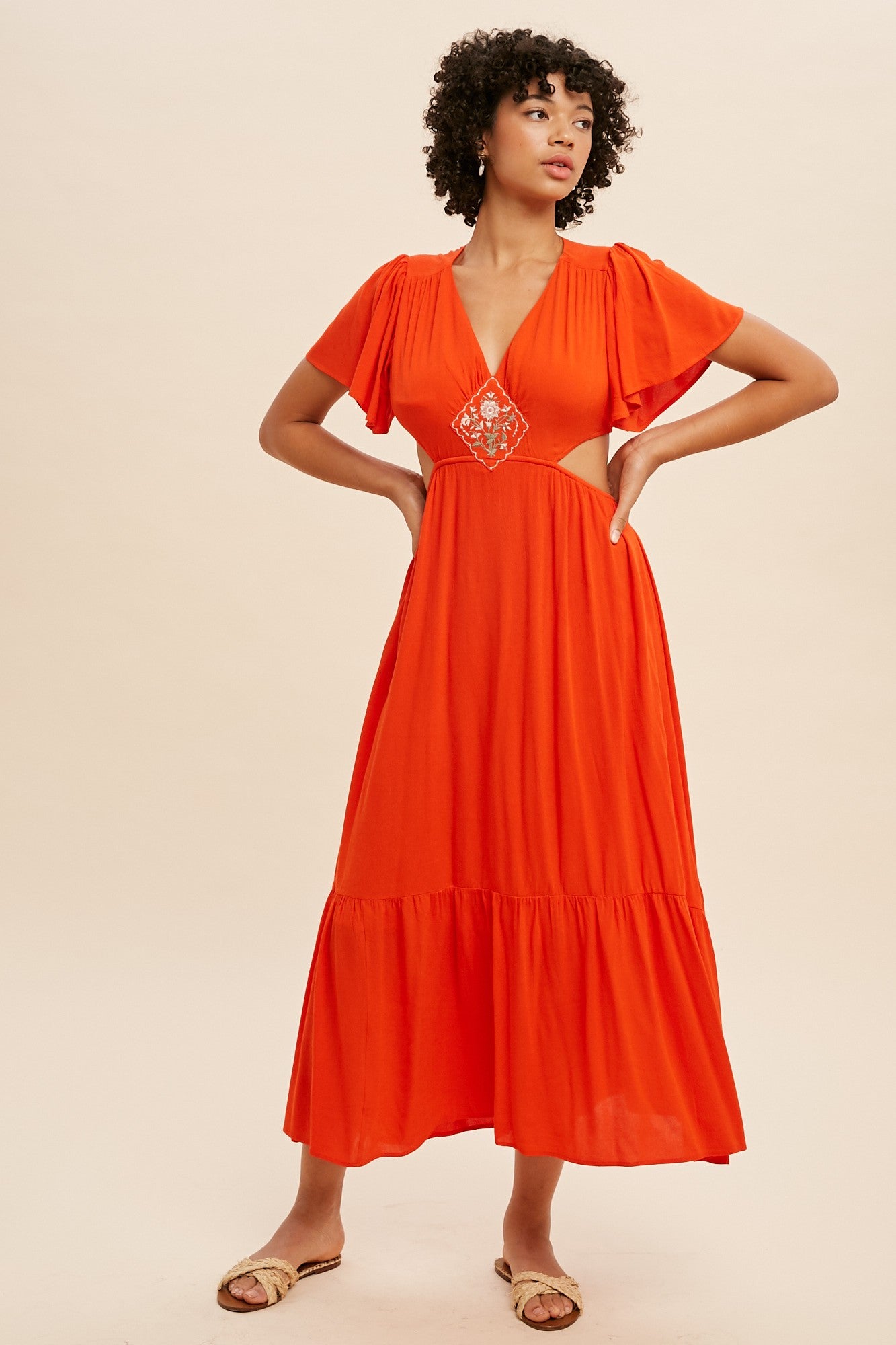 Beam Of Light Saffron Dress